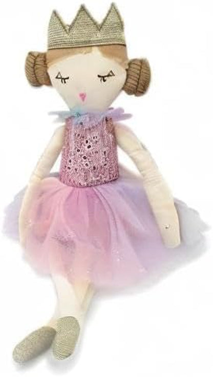 MON AMI Magali Rainbow Princess – 15”, Soft & Elegant Stuffed Plush Princess Doll for Kids of All Ages, Use as Toy or Room Decor, Great Gift for Christmas