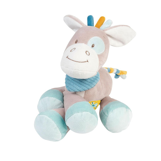 Nattou Cuddly Plush Toy Tim the Horse- Promotes Motor Skills, Easy Care, Extra-Soft Material, Machine Washable - Grey, 11 Inches