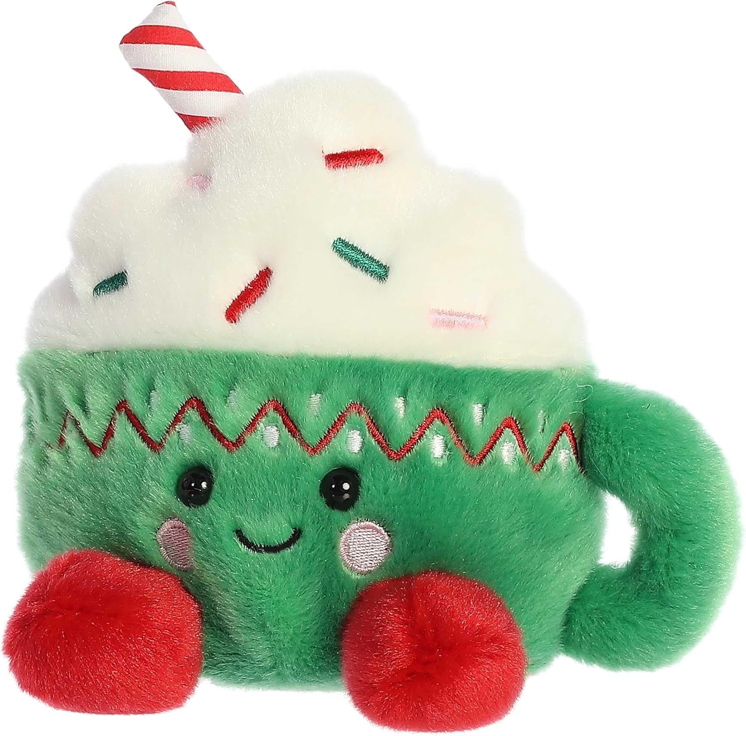 Aurora® Festive Palm Pals™ Candace Hot Cocoa™ Stuffed Animal - Pocket-Sized Play - Collectable Fun - Green 5 Inches