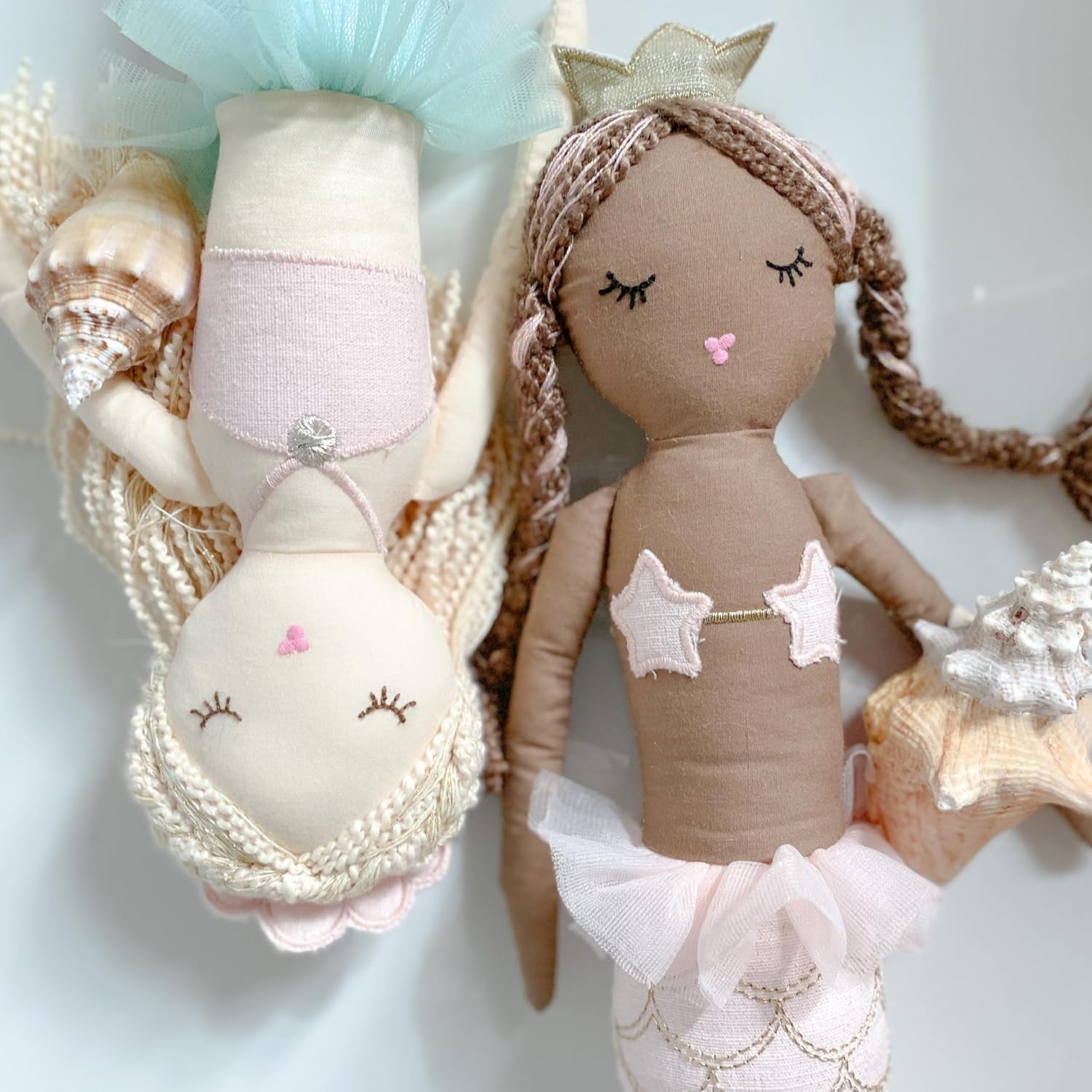 MON AMI Mimi the Mermaid Doll – 18”, Plush Mermaid Gifts for Girls, Use as Toy or Nursery Room Decor, Great Gift for Christmas for Kids of All Ages