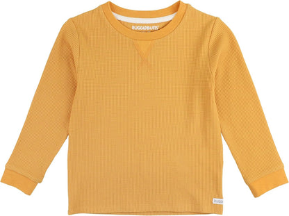 RUGGEDBUTTS Baby/Toddler Boys Waffle Knit Crew Neck Long Sleeve Shirt