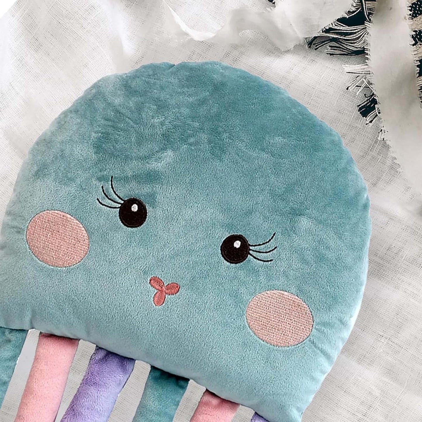 MON AMI Bubbles Octopus Accent Décor Pillow – 20X13”, Plush Stuffed Animal Hugging Pillow, Use as Toy or Room Decor, Great Gift for Kids of All Ages