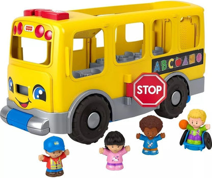 Fisher-Price Little People Toddler Learning Toy, Big Yellow Bus Musical Pull-Along Vehicle for Pretend Play Kids Ages 1+ Years