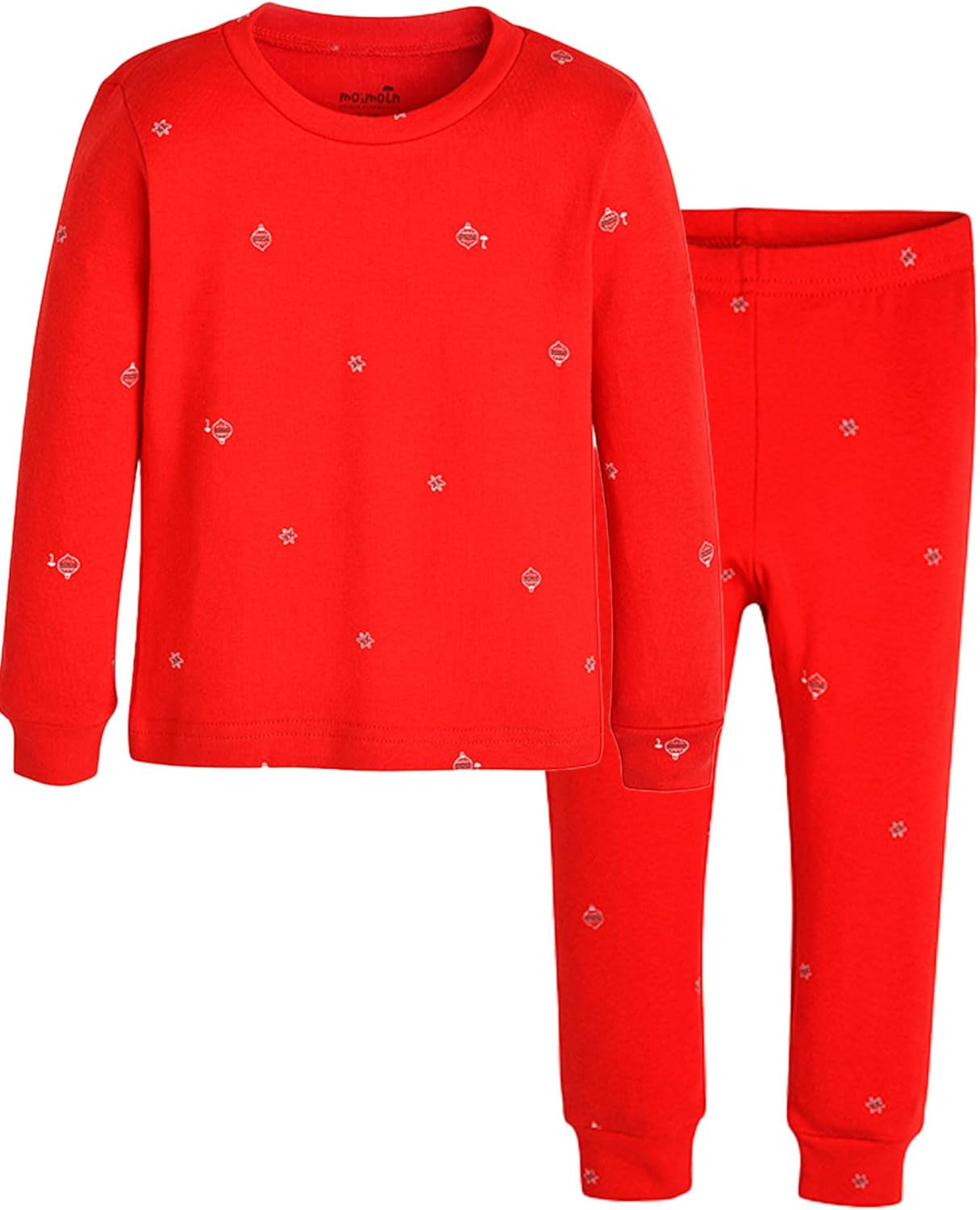 Moimoln Sibling Matching 6M-8Y Soft Warm Cotton Modal Character Long-Sleeve Snug-Fit Pajama Sleepwear Daily