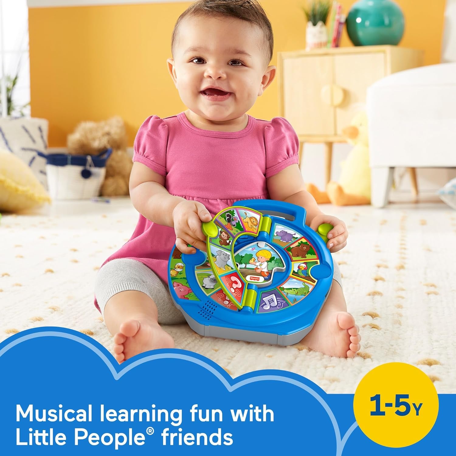 Fisher-Price Little People Toddler Learning Toy World of Animals See ‘N Say with Music and Sounds for Ages 18+ Months