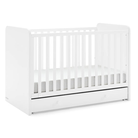 GAP Babygap Graham 4-In-1 Convertible Crib with Storage Drawer - Greenguard Gold Certified, Bianca White