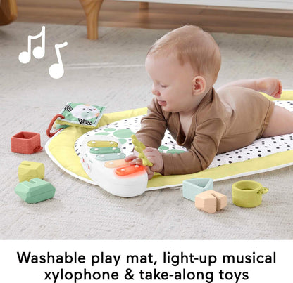 Fisher-Price Baby to Toddler Toy 3-In-1 Snugapuppy Activity Center and Play Table with Lights Sounds and Developmental Activities