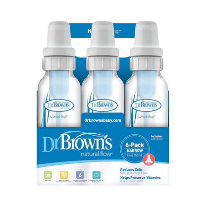 Dr. Brown'S Natural Flow Anti-Colic Baby Bottles - Pink - 8Oz - 6Pk