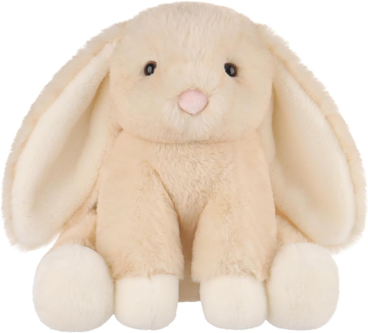 Apricot Lamb Colorful Bunny Plush Stuffed Animals for Kids, Soft Cute Plush Toys for Baby Girl and Boy, Fluffy Colorful Bunny Cream 8.3 Inches (Cream)