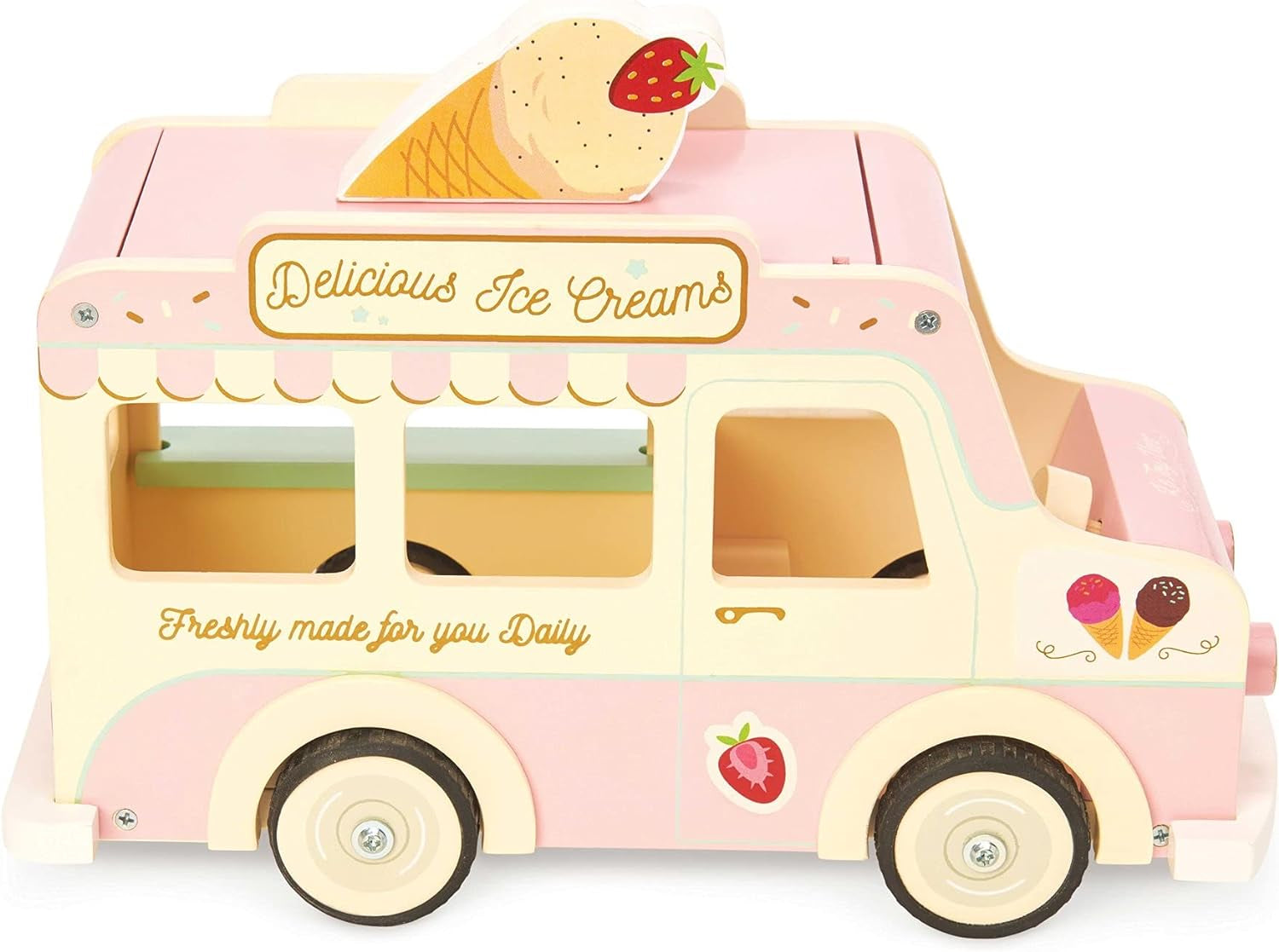 Le Toy Van - Wooden Holiday Campervan with Detachable Surfboard | Suitable for 3 Year Old +