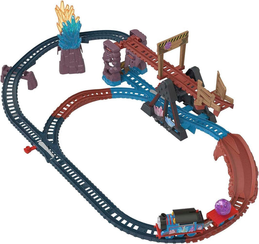 Thomas & Friends Motorized Toy Train Set Crystal Caves Adventure with Thomas, Tipping Bridge & 8 Ft of Track for Preschool Kids Ages 3+ Years​