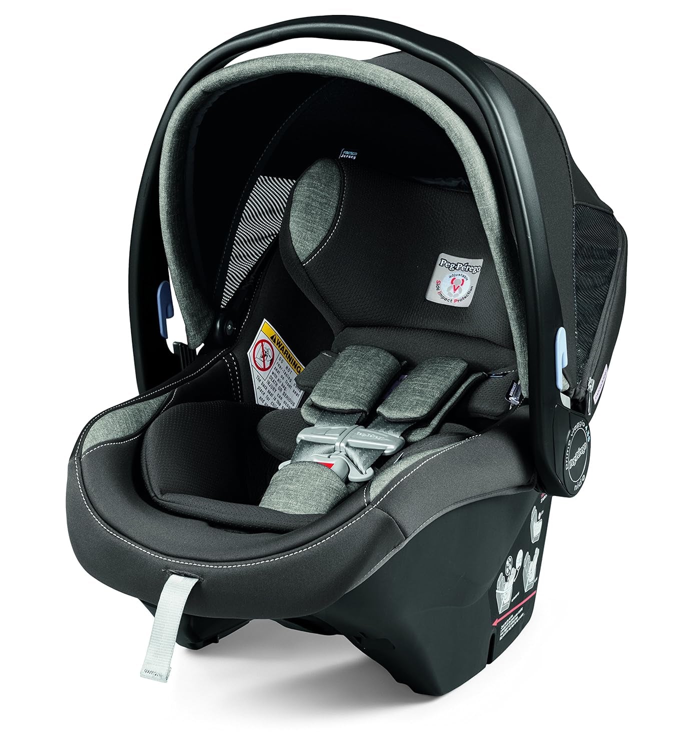 Peg Perego Ypsi Travel System - Includes Ypsi Lightweight Reversible Stroller and Primo Viaggio 4-35 Nido Infant Car Seat - Made in Italy - Atmosphere (Grey)