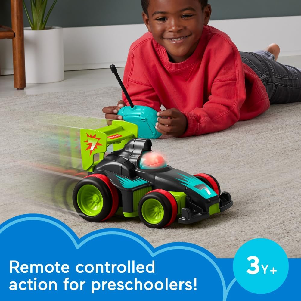 Fisher-Price Preschool Toy Remote Controlled Car My Easy RC with 2 Speeds for Kids Ages 3+ Years