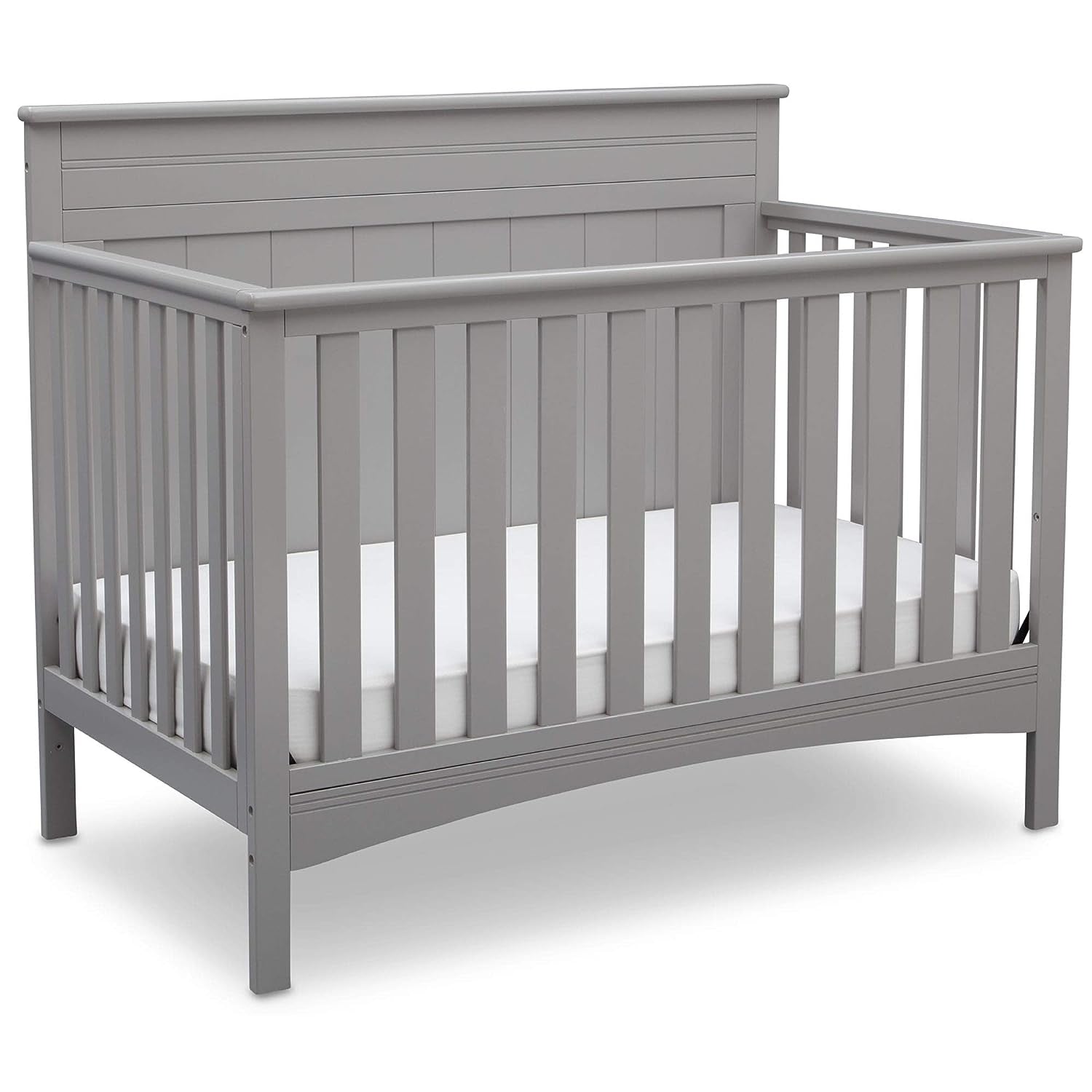 Delta Children Fancy 4-In-1 Convertible Crib and 6 Drawer Dresser Bundle, Bianca White