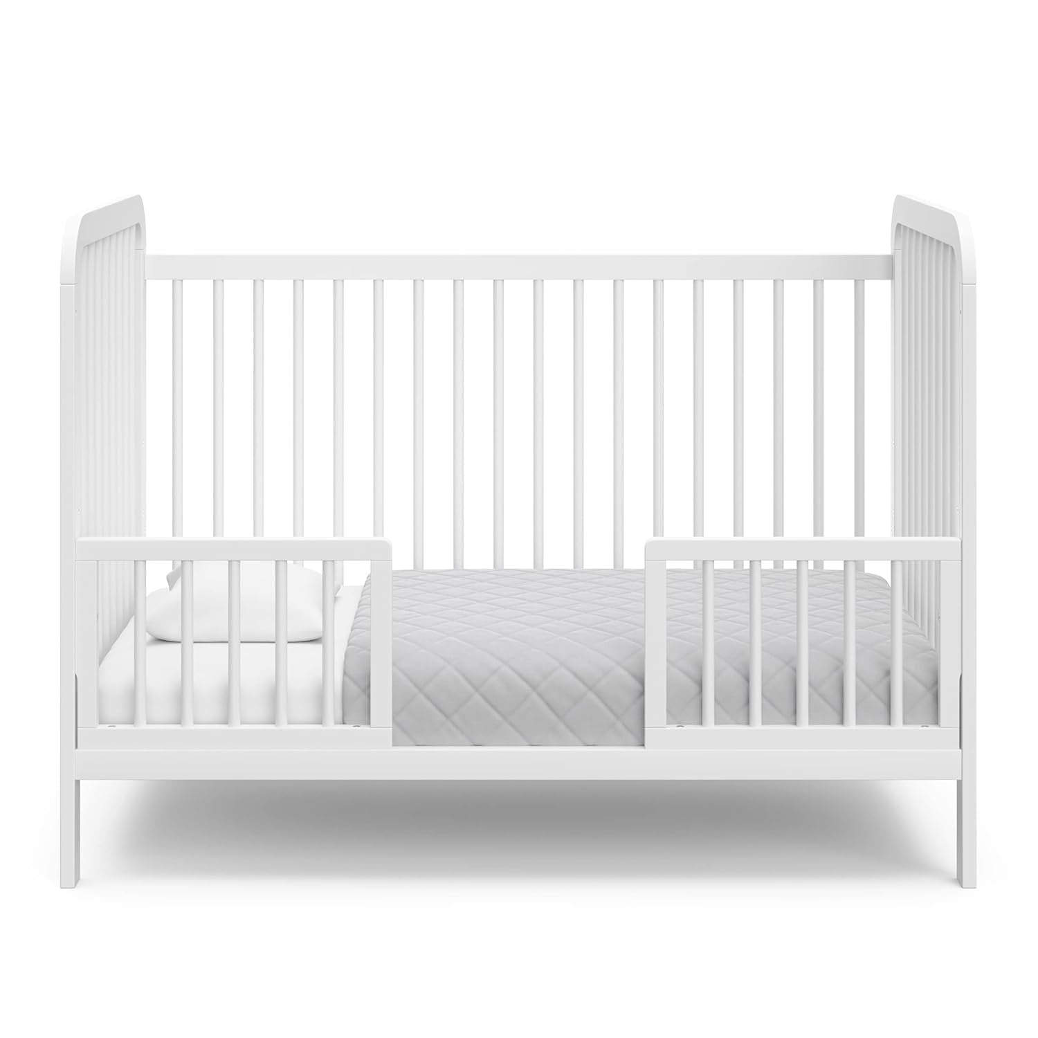 Storkcraft Pasadena 3-In-1 Convertible Crib (White) – GREENGUARD Gold Certified, Converts to Daybed and Toddler Bed, Fits Standard Full-Size Crib Mattress, Adjustable Mattress Height