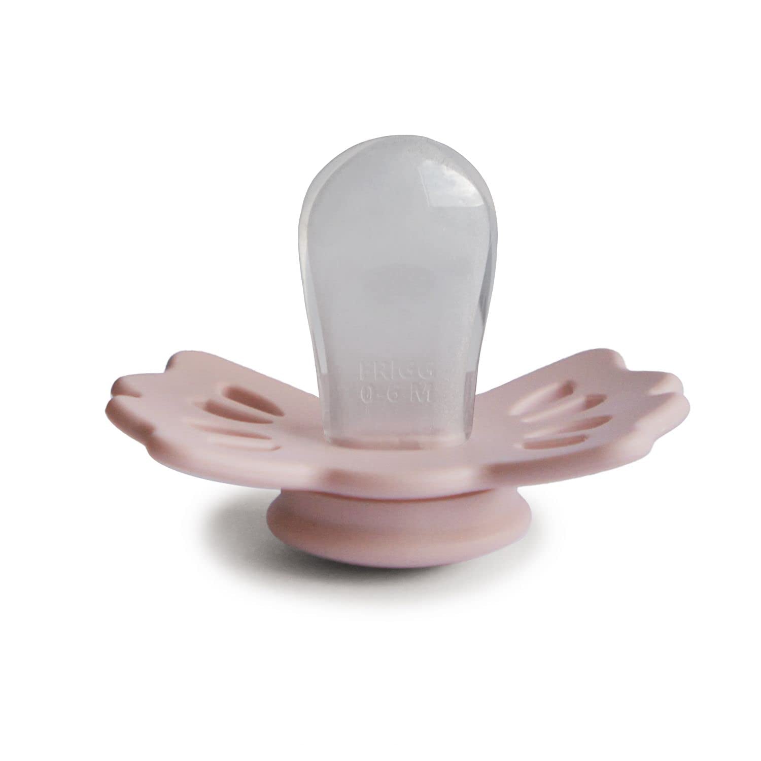 FRIGG Lucky Symmetrical Silkysoft Silicone Baby Pacifier | Made in Denmark | Bpa-Free (Cream/Blush, 0-6 Months)