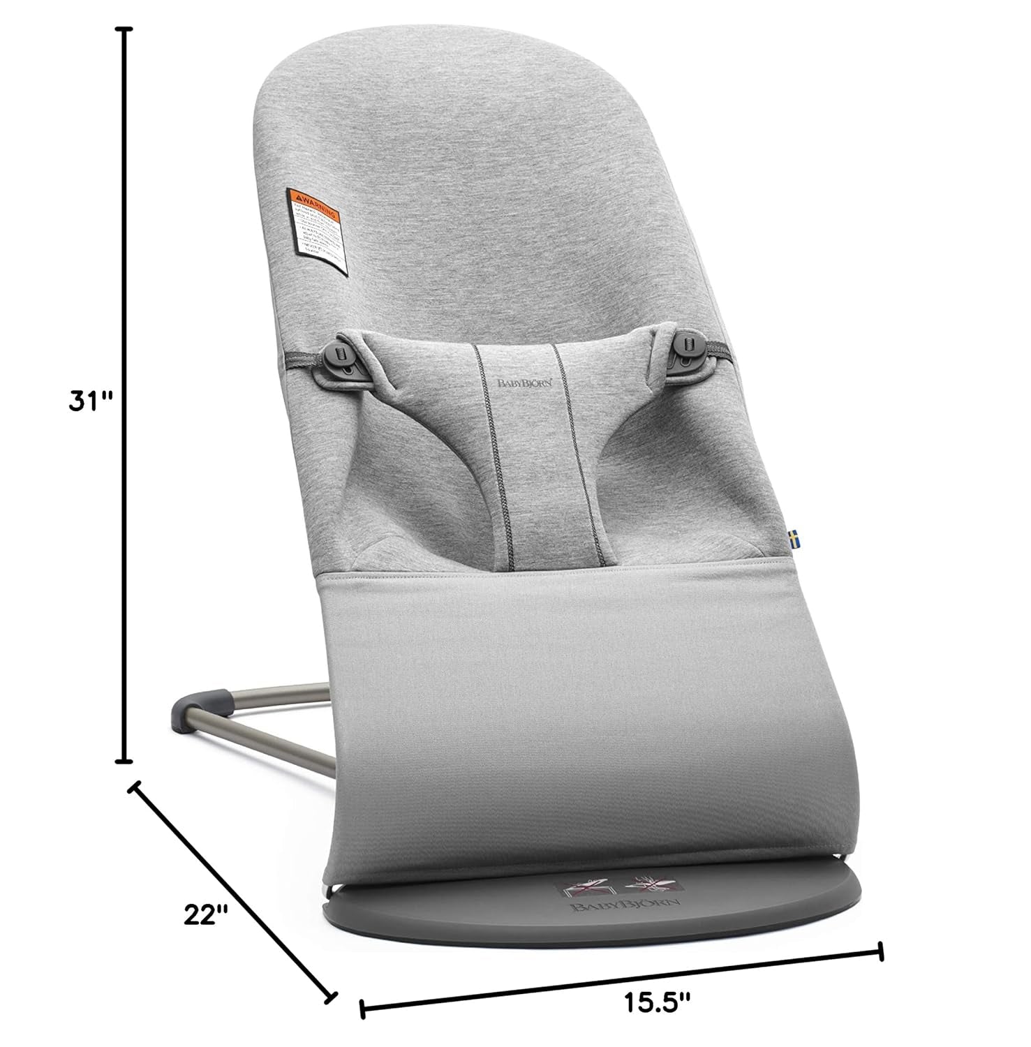 Babybjörn Bouncer Bliss, 3D Jersey, Light Gray