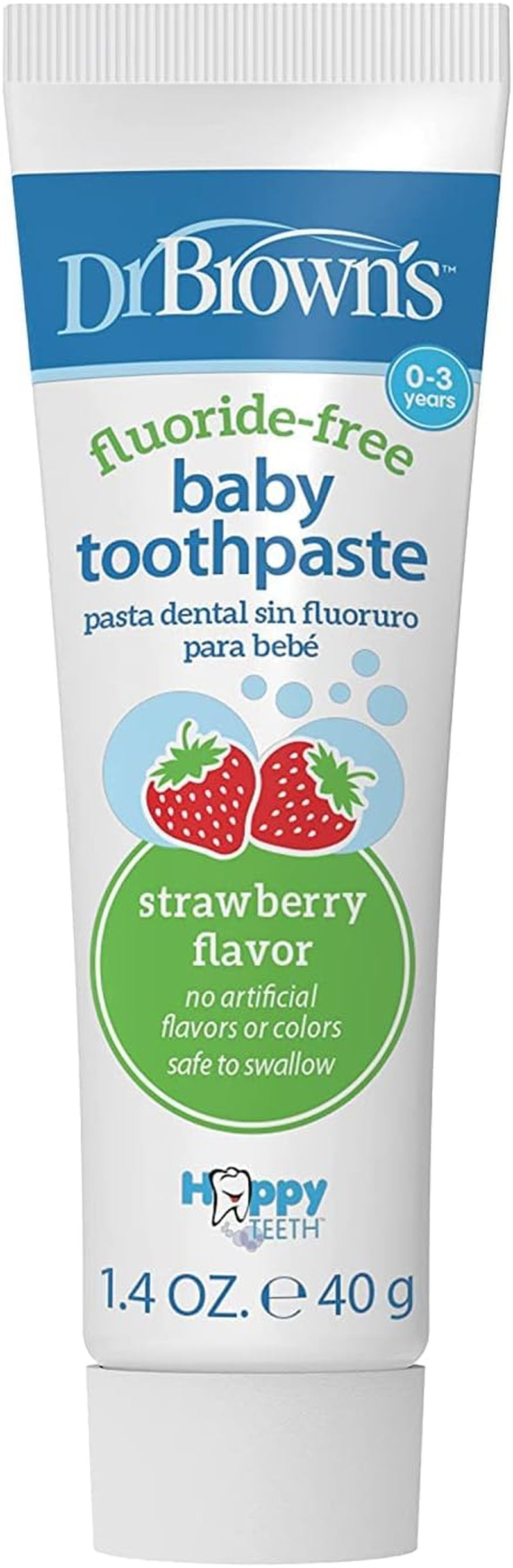 Dr. Brown'S Fluoride-Free Baby Toothpaste,Infant & Toddler Oral Care,Mixed Fruit,1-Pack,1.4Oz/40G,0-3 Years