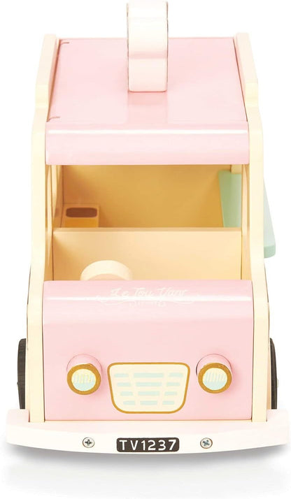 Le Toy Van - Wooden Holiday Campervan with Detachable Surfboard | Suitable for 3 Year Old +