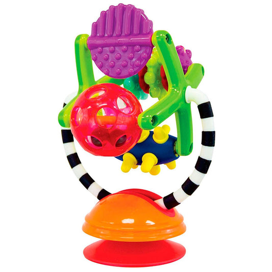 Sassy Teethe & Twirl Sensation Station 2-In-1 Suction Cup High Chair Toy, Developmental Tray Toy for Early Learning, Ages 6+ Months