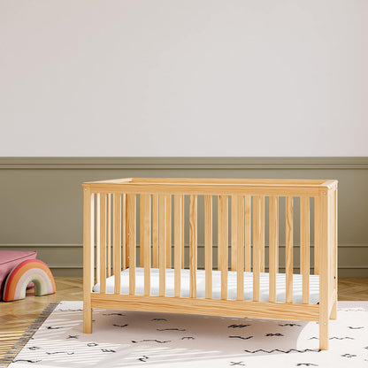 Storkcraft Hillcrest 4-In-1 Convertible Crib (Natural) - Converts to Daybed, Toddler Bed, and Full-Size Bed, Fits Standard Full-Size Crib Mattress, Adjustable Mattress Support Base