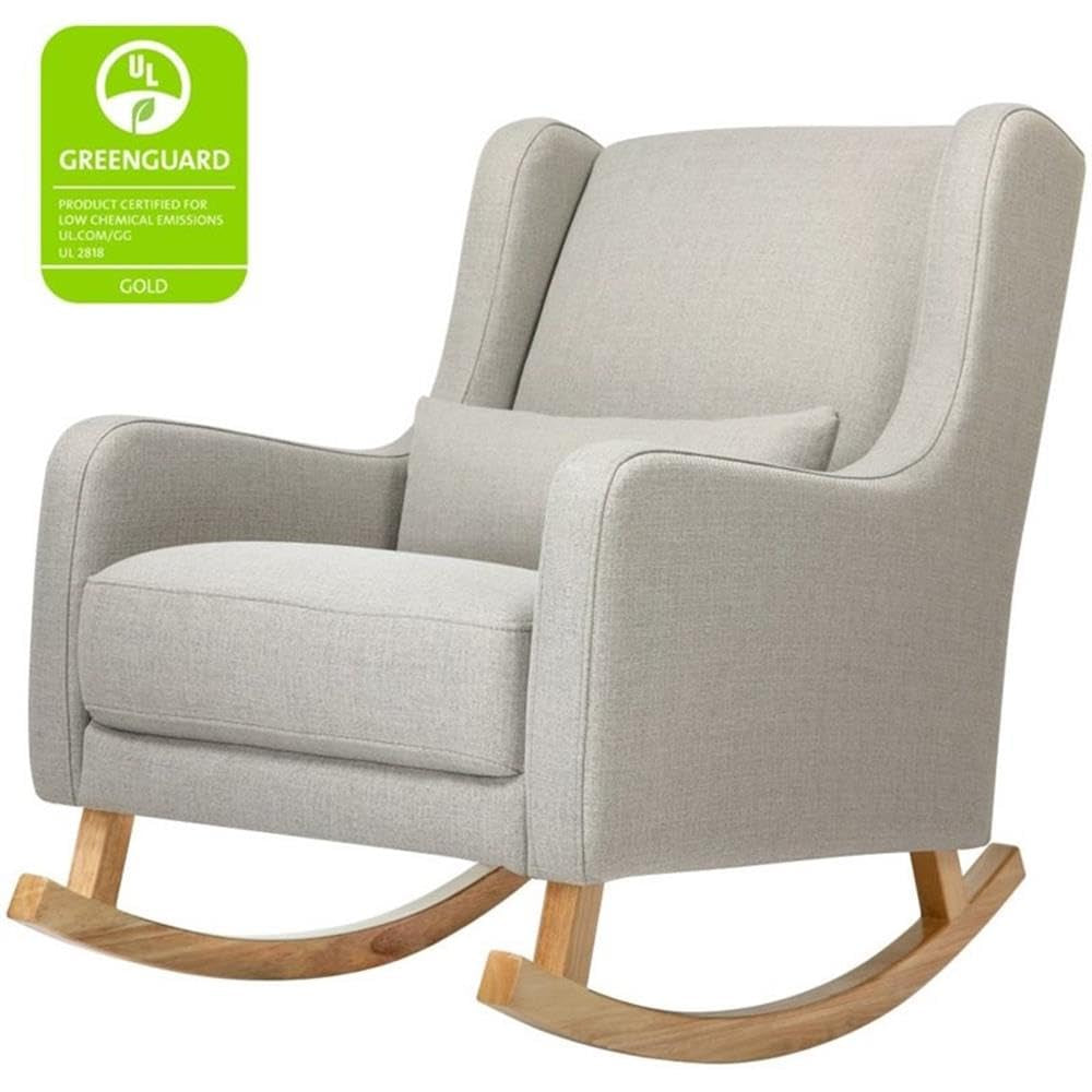 Babyletto Kai Rocker in Performance Natural Eco-Twill, Water Repellent & Stain Resistant, Greenguard Gold and Certipur-Us Certified