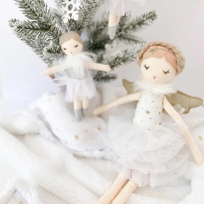 MON AMI Adele Small White Angel Stuffed Doll – 15”, Soft & Cuddly Plush Doll, Use as Toy or Room Decor, Great Gift for Kids of All Ages