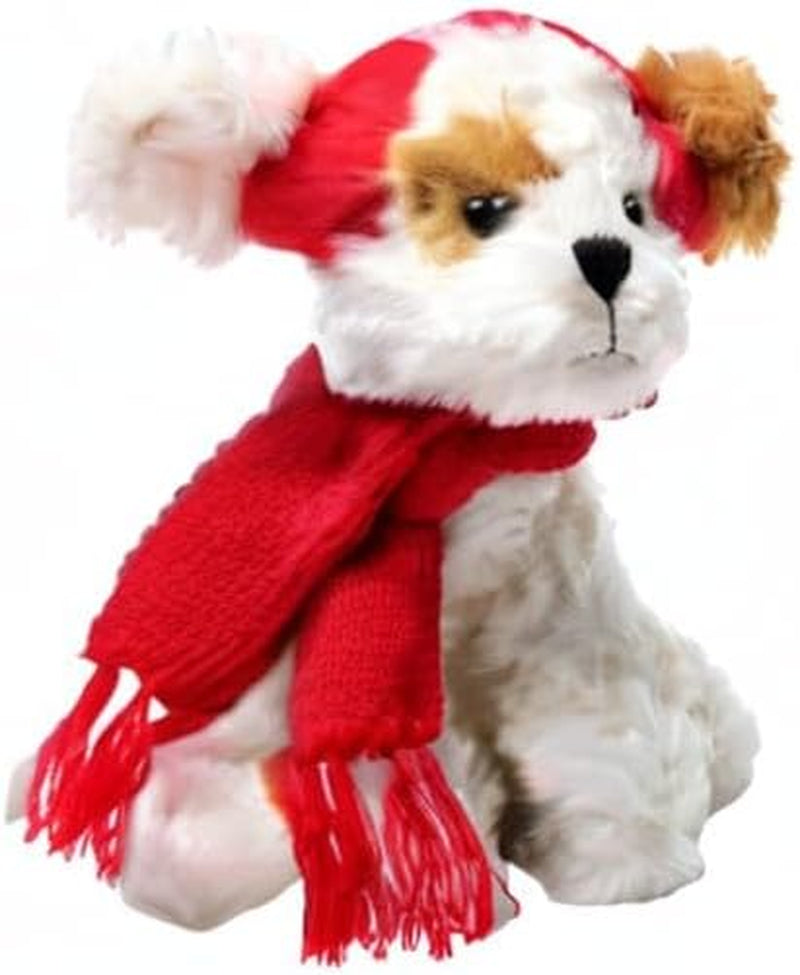 Bearington Chilly the Stuffed Dog, 7.5 Inch Dog Plush, Christmas Dog Stuffed Animal