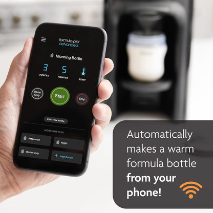 Baby Brezza Formula Pro Advanced Wifi Formula Dispenser - Automatically Mix a Warm Formula Bottle from Your Phone Instantly – Easily Make Bottle with Automatic Powder Blending Machine, White