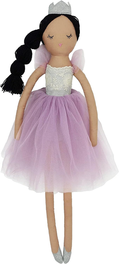 MON AMI Princess Violette Designer Doll – 22”, Soft & Elegant Stuffed Plush Princess Doll, Use as Toy or Room Decor, Great Gift for Christmas