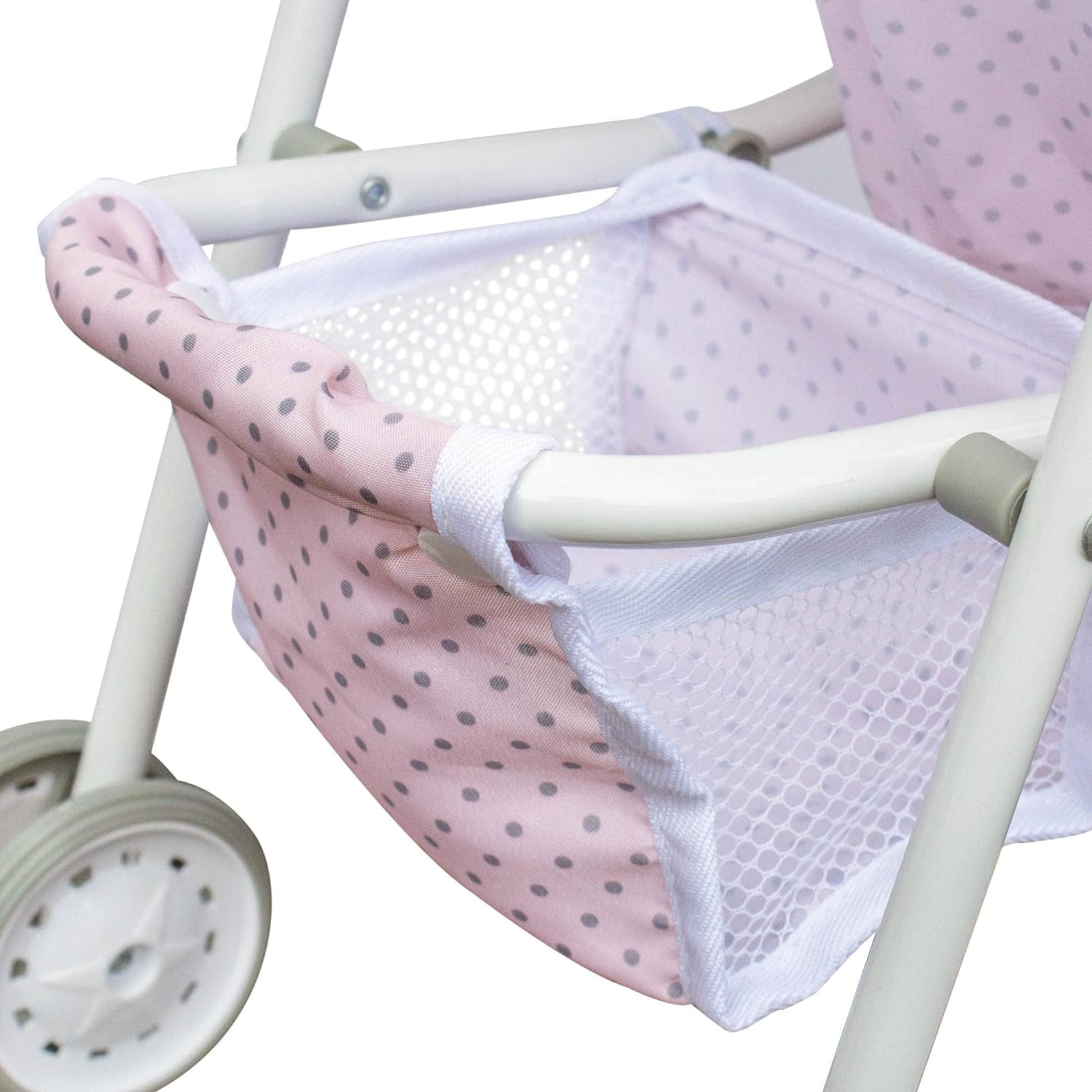 Olivia'S Little World Polka Dots Princess 3-In-1 Baby Doll Nursery Set, Pink/Gray