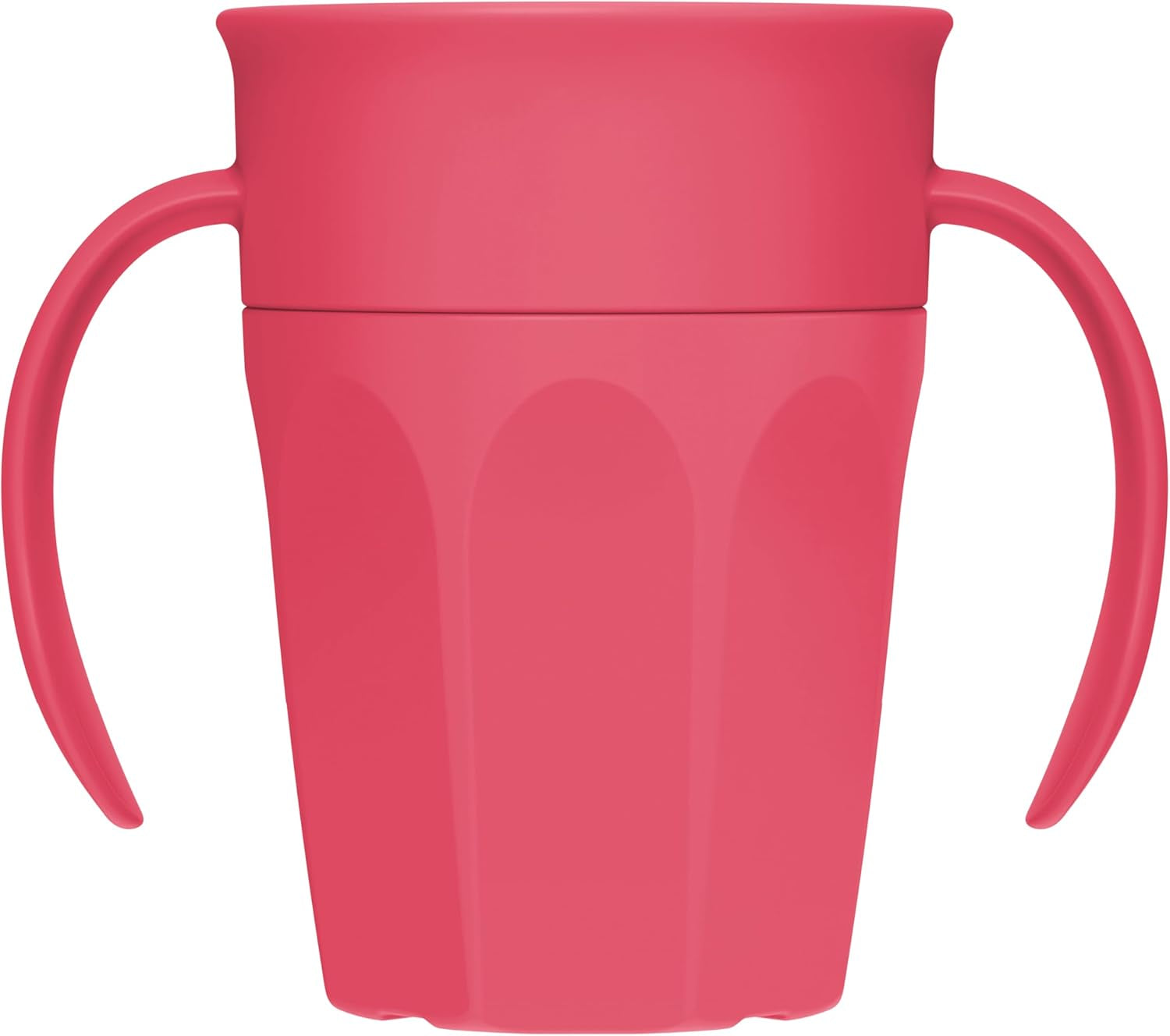 Dr. Brown'S Milestones Cheers 360 Cup Spoutless Transition Cup with Handles for Easy Grip & Leak-Free Learning, Pink, 7Oz/200Ml, 6M+ (Colors May Vary)