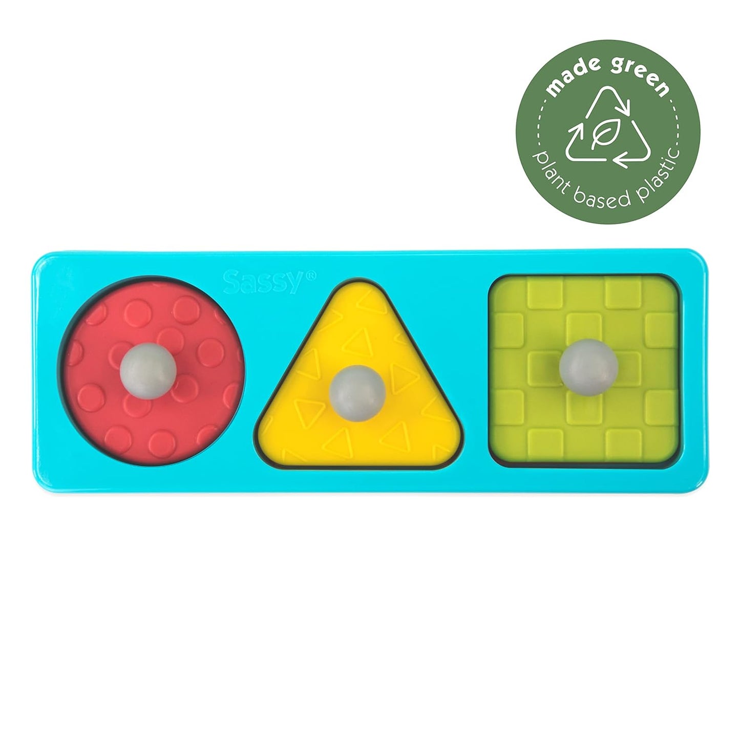 Sassy Eco Peek-A-Boo Puzzle | Made Green with Plant-Based Plastic | STEM Learning 6+ Months