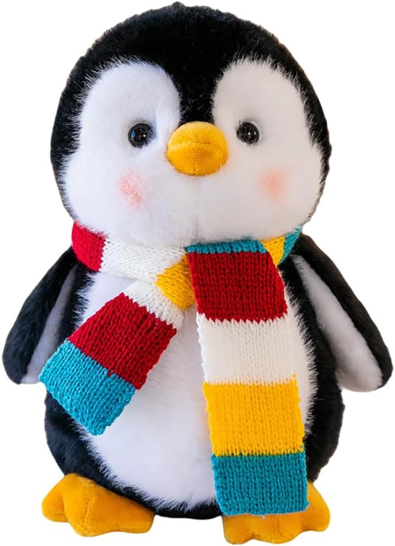 8Inch Penguin Stuffed Animal with Striped Scarf, Soft Stuffed Bear Plushie Toys, Birthday Christmas Valentine'S Day Gifts for Kid Boys Girls