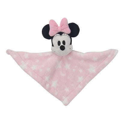 Lambs & Ivy Disney Baby Minnie Mouse Pink Stars Security Blanket/Lovey