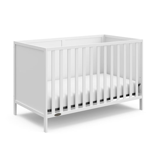 Graco Theo 3-In-1 Convertible Crib (White) - GREENGUARD Gold Certified, Converts to Toddler Bed & Daybed, Fits Standard Full-Size Crib Mattress, 4 Adjustable Mattress Heights