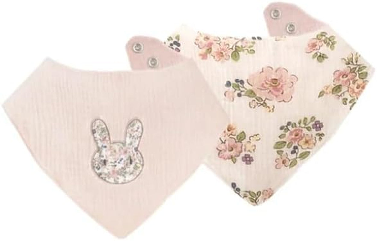 MON AMI Baby Bib Set – 2Pc Pack, Drool Bibs, Cotton Baby Bibs for Girl or Boy, Toddler Bibs for Drooling and Teething