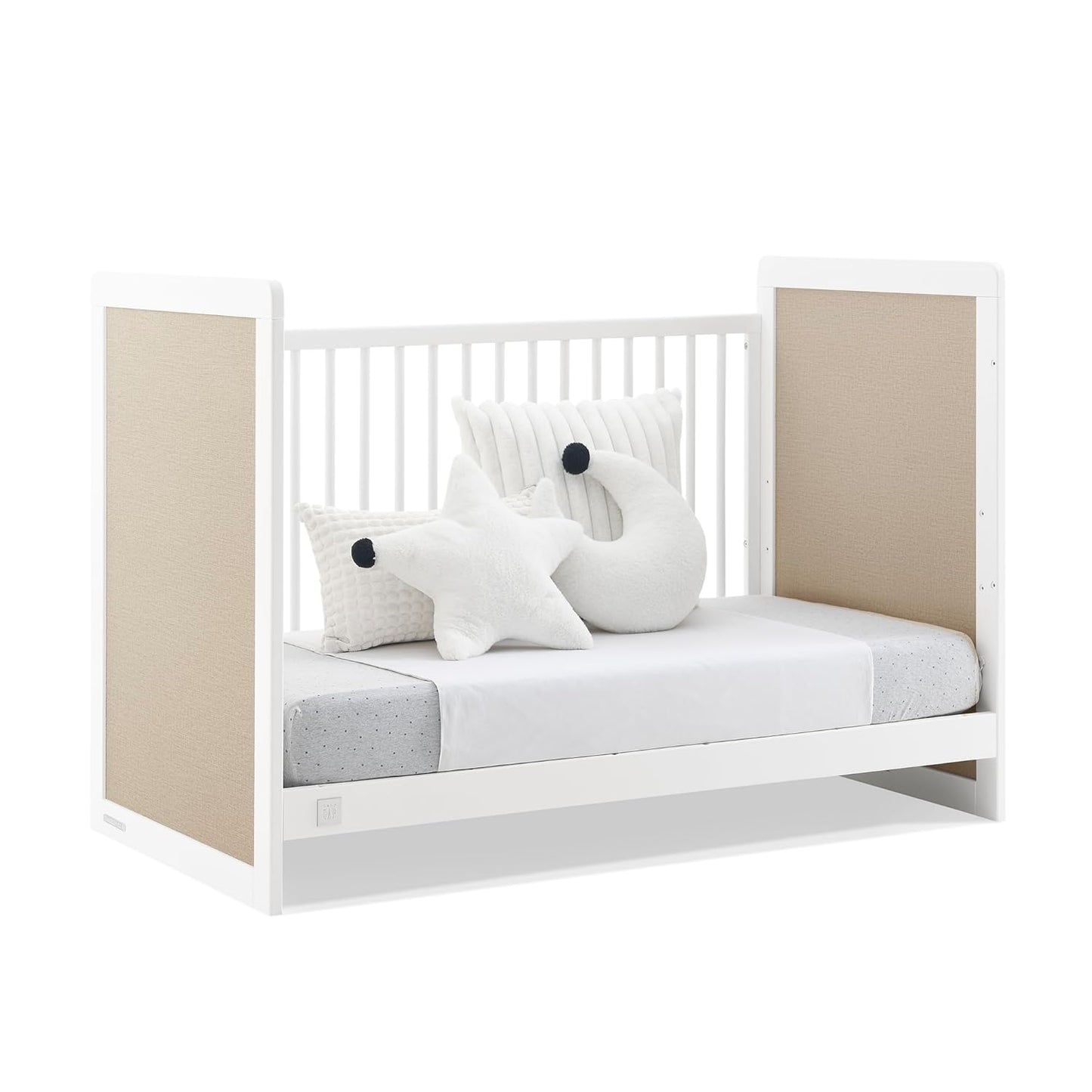 Delta Children Babygap Liam 4-In-1 Convertible Crib - Greenguard Gold Certified, Bianca White/Natural