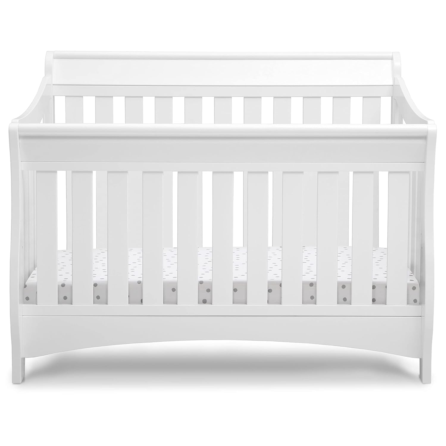 Delta Children Bentley S Series 4-In-1 Convertible Baby Crib, White