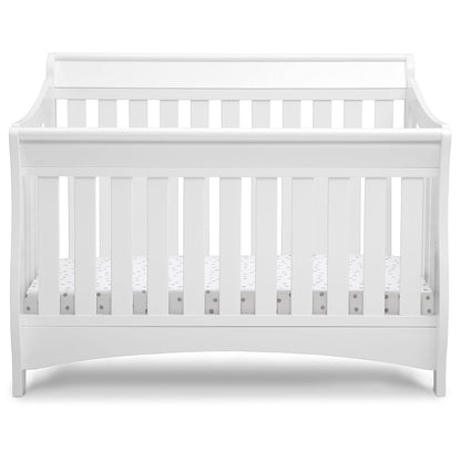 Delta Children Bentley S Series 4-In-1 Convertible Baby Crib, White