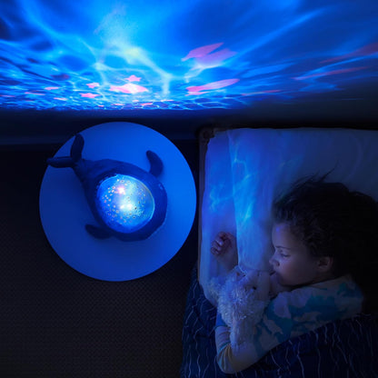 Bobbi the Whale Ceiling Night Light Projector for Babies and Kids, Sleep Soother with Adjustable Volume Lullabies, White Noises, 3 Night Light Intensities