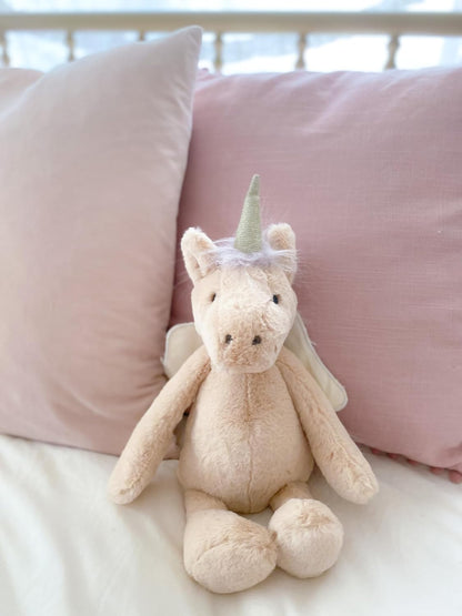 MON AMI Luna the Unicorn Stuffed Animal – 15” Pink, Soft & Cuddly Stuffed Plush Toy, Unicorn for Girls/Kids, Use as Toy or Nursery Room Decor