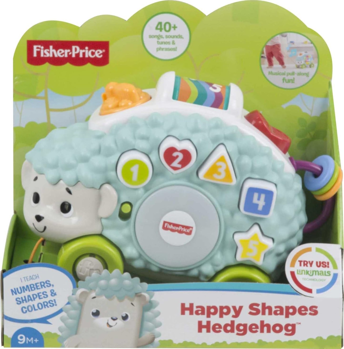 Fisher-Price Baby Learning Toy Linkimals Happy Shapes Hedgehog for Ages 9+ Months, Compatible Only with Linkimals Items