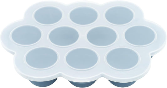 Weesprout Silicone Baby Food Freezer Tray with Clip-On Lid - Perfect Storage Container for Homemade Baby Food, Vegetable & Fruit Purees, and Breast Milk (Navy, Ten 1.5 Ounce Sections)