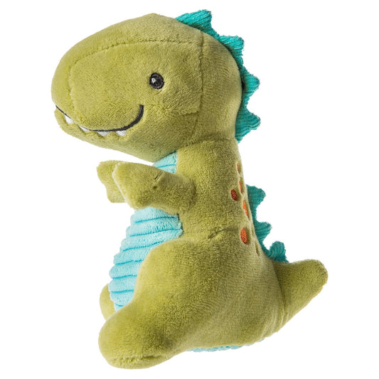 Mary Meyer Pebblesaurus Soft Toy Baby Rattle, 5-Inches, Green Dino