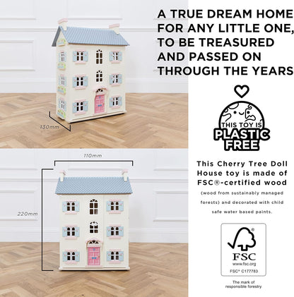 Le Toy Van - Iconic Sophie'S Large Wooden Doll House | Dream House Wooden Dolls House Play Set | Great as a Gift | Suitable for Ages 3+