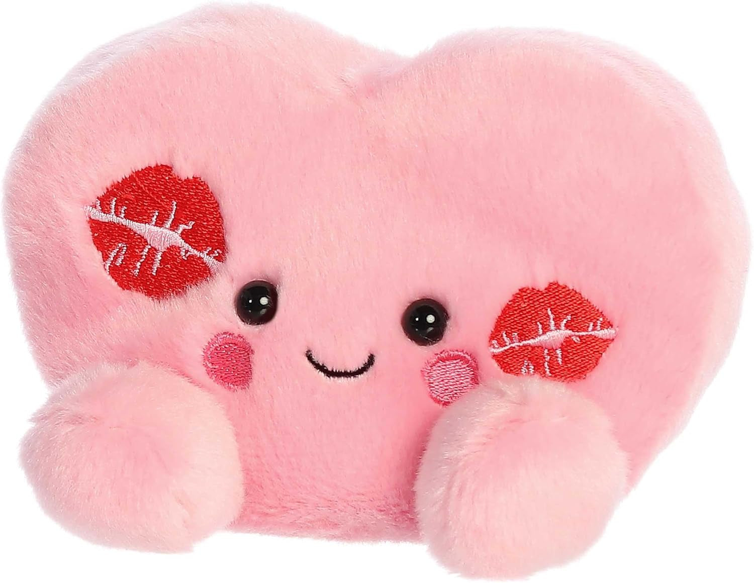 Aurora® Adorable Palm Pals™ Kinsley Kisses Heart™ Stuffed Animal - Pocket-Sized Play - Collectable Fun - Pink 5 Inches