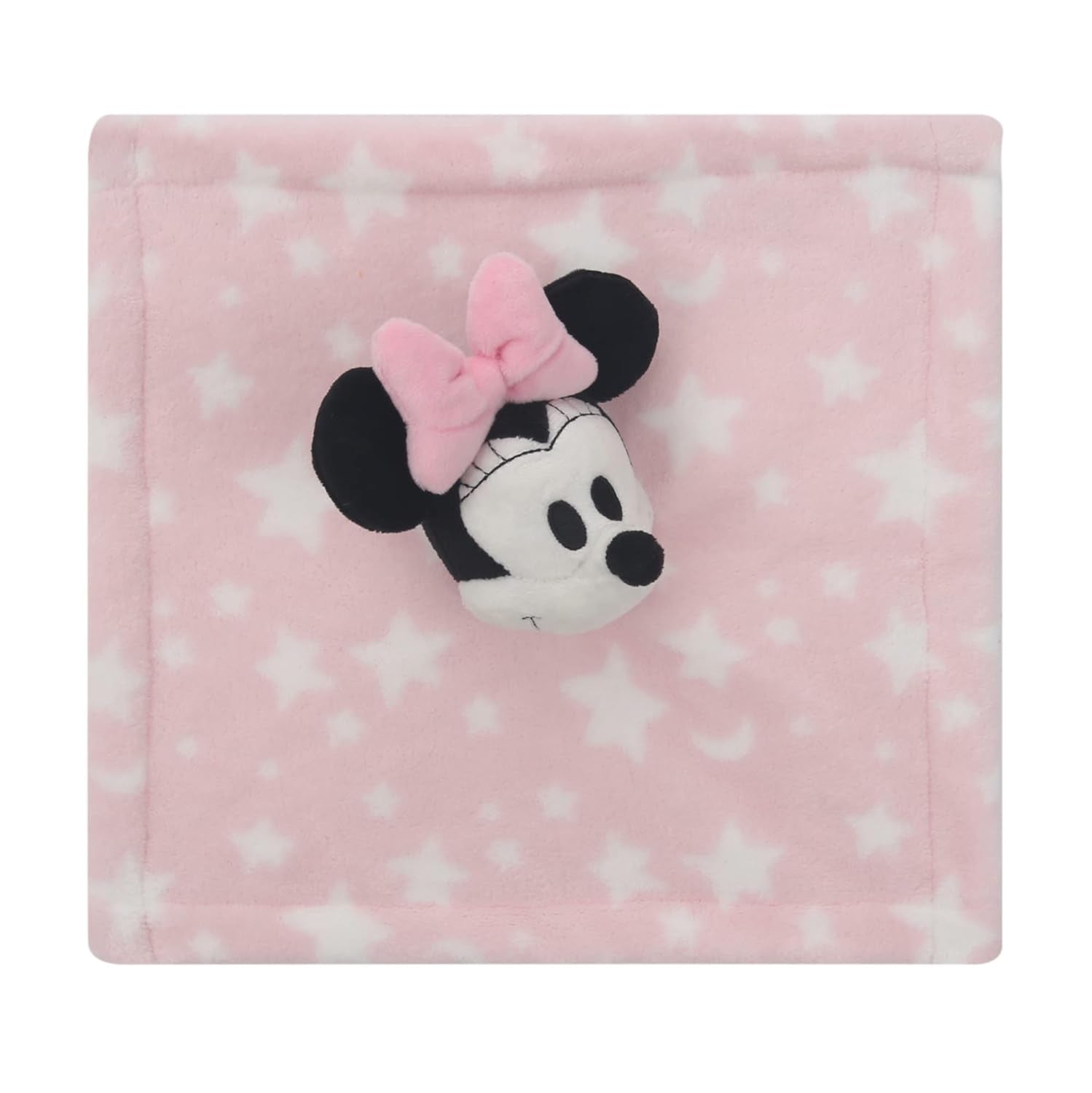 Lambs & Ivy Disney Baby Minnie Mouse Pink Stars Security Blanket/Lovey