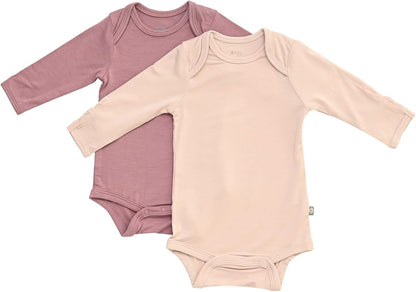 KYTE BABY Rayon Made from Bamboo Long Sleeve Baby Bodysuits, 2-Pack