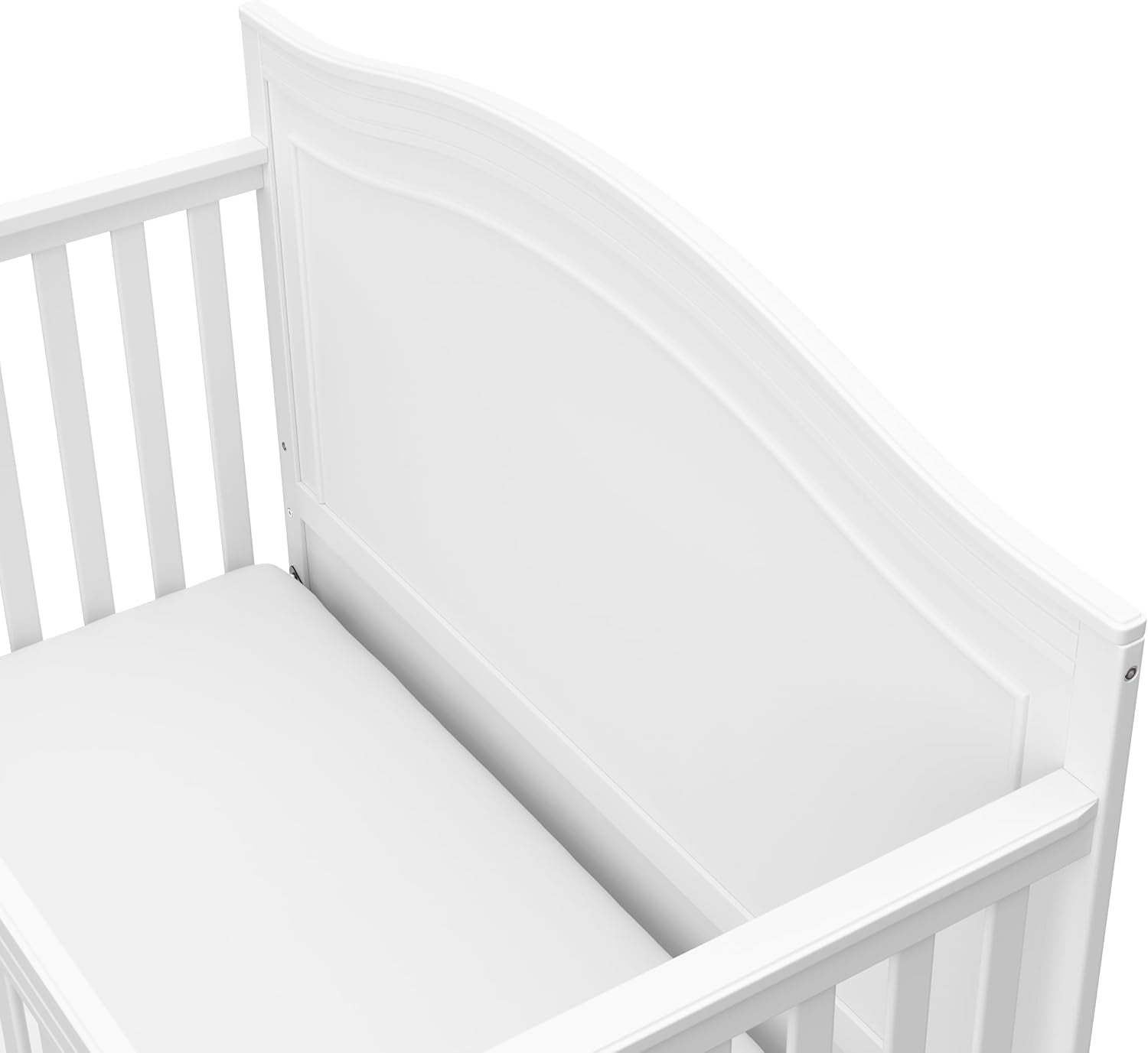 Graco Paris 4-In-1 Convertible Crib (White) - GREENGUARD Gold Certified, Converts to Toddler Bed, Daybed and Full Bed, Fits Standard Crib Mattress, Adjustable Mattress Base